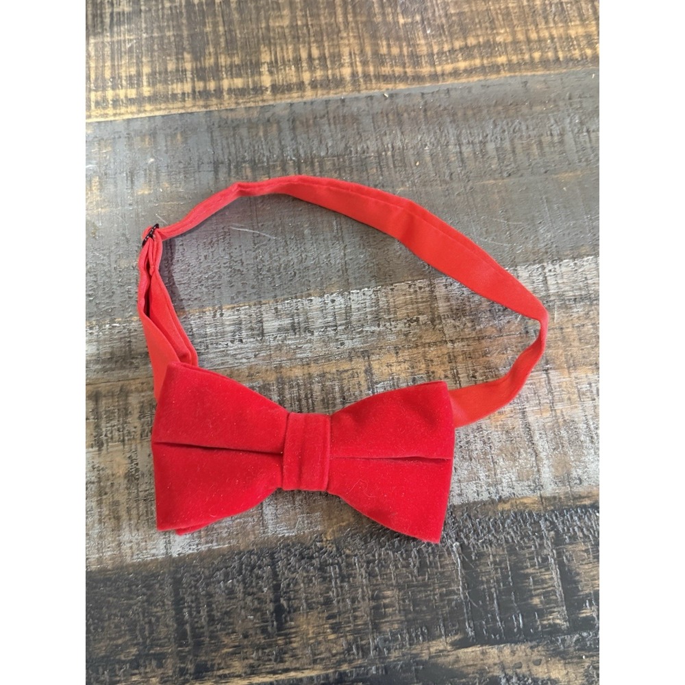 Red Velvet  Tuxedo Bow Tie PreTied Adjustable Formal